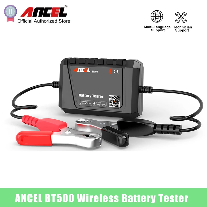 Автомобильный тестер ANCEL BT500 Bluetooth V4.0 для аккумуляторов 12 В С беспроводной