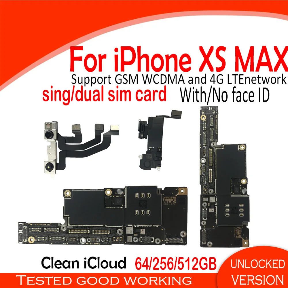 Материнская плата для iPhone XS Max материнская 64 ГБ 256 512 логические платы с полными