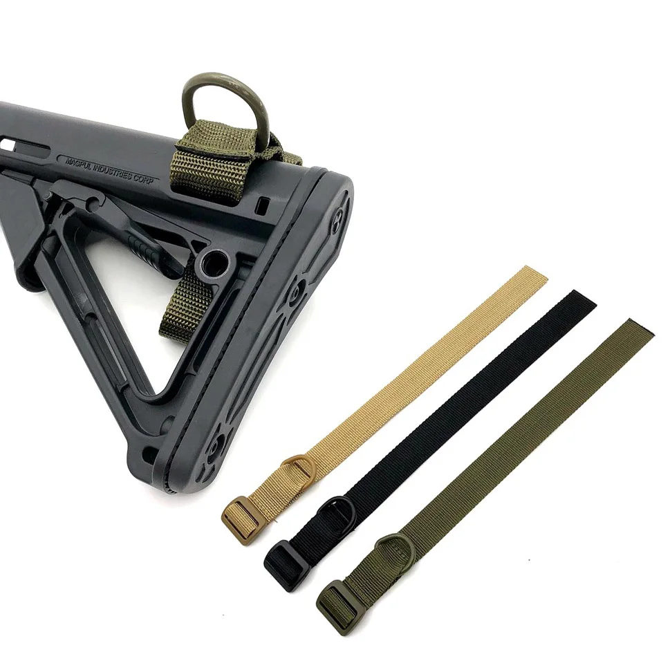 

Military Airsoft Tactical ButtStock Sling Adapter Rifle Stock Gun Strap Gun Rope Strapping Belt for Tactical Hunting