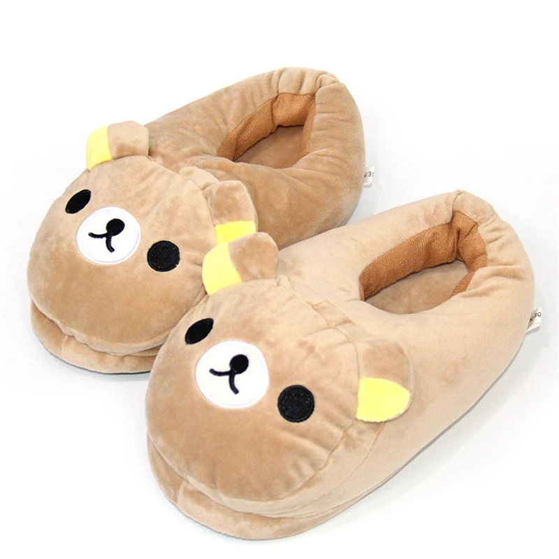 winter warm slippers men cute home slippers cartoon unisex one size sneakers women house floor cotton shoes lovely funny slides free global shipping