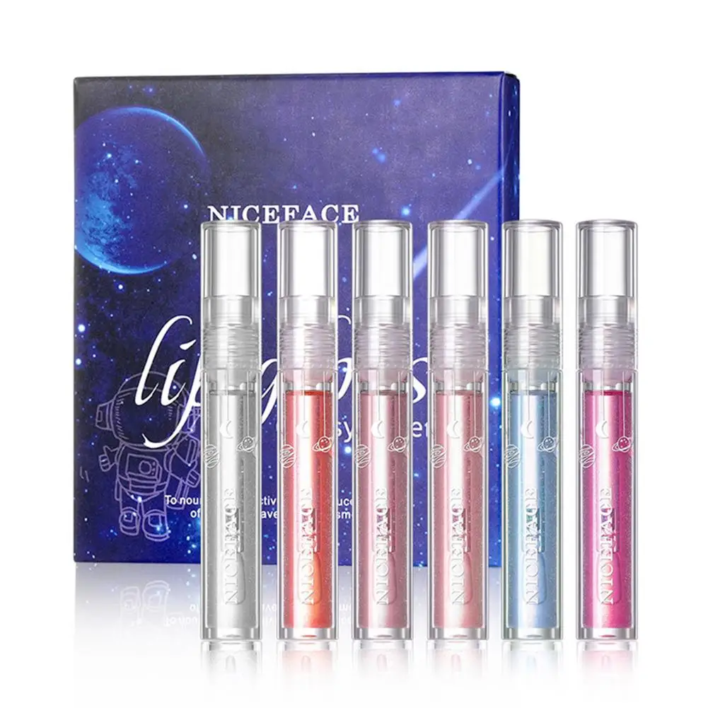 

Lipgloss Stay Glossy 6PCS Transparent Moisturize Lip Gloss Base .Moisturizing And Nourishing Obscure Lip Wrinkles Gifts