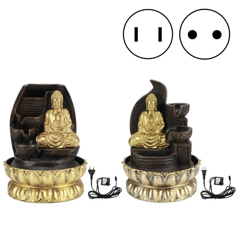 Настольный фонтан со светодиодной подсветкой с орнаментом и водяным насосом для