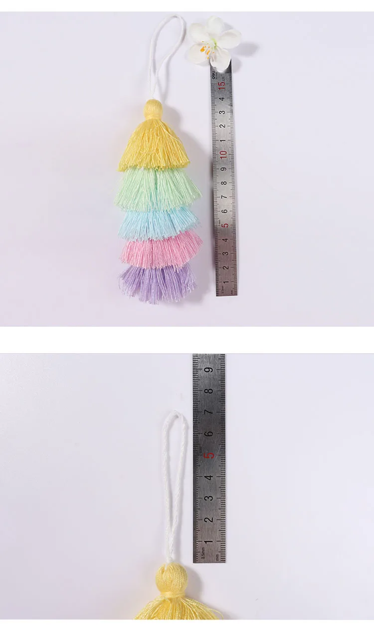 14 см 5 слоев дизайн хлопок шелк кисточка для брелока подвесная сумка украшение