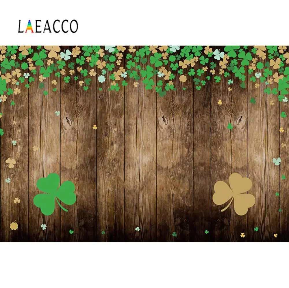 Laeacco Зеленый Клевер Лаванда деревянная доска доски St.Peters фестивали ребенок