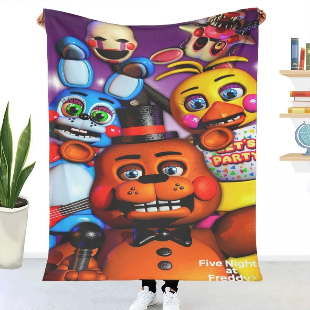 

Manta de franela a cuadros de Five Nights, Edredon estamo, manhas el Heat, sofah, dormitorio, Sherpa, ropa de cama Family