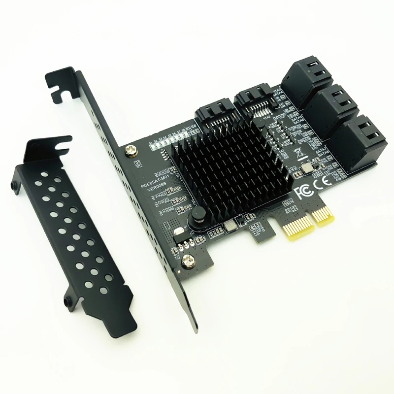 PCIE SATA III 8 портов контроллер карты PCIe 2 0x1 6G плата расширения с низкопрофильным