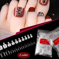 false toe nails tips 500pcs naturalclear nail art decor artificial foot manicure diy tools smooth toughness tips 10 sizes