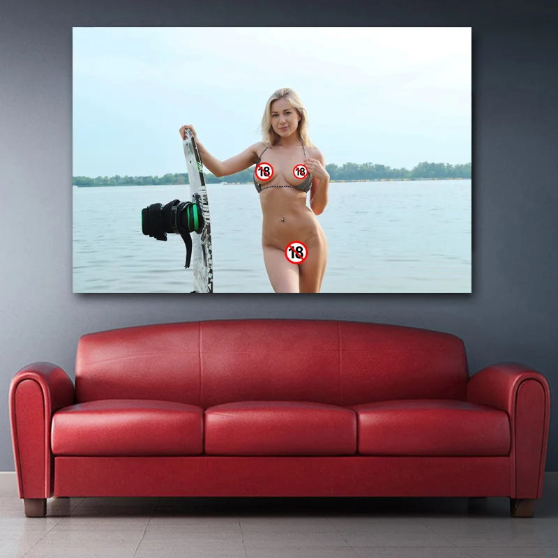 Настенные художественные плакаты модель для взрослых блонд сексуальная девушка