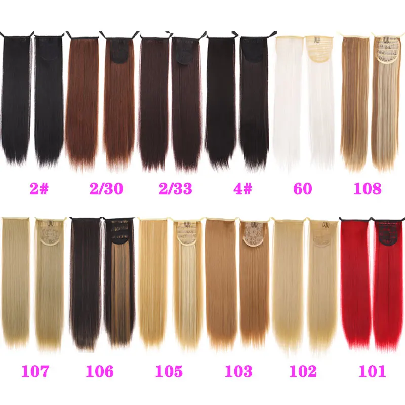 TALANG22'' Синтетические длинные прямые ленты с завязками конские хвосты волосы