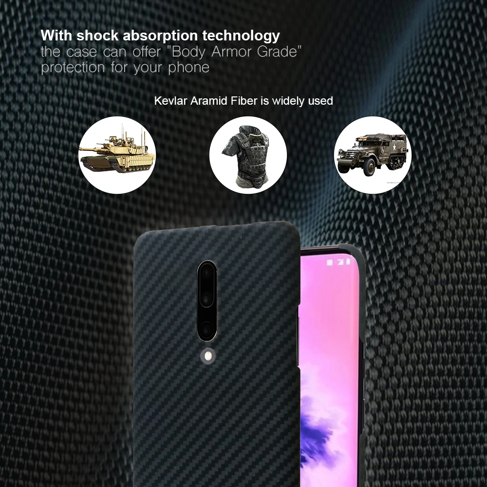 Для Oneplus 7 7Pro Чехлы ультра тонкий арамидный волоконный чехол глянцевый матовый углерод волоконный узор для Oneplus 1+ 7 7 Pro Чехол