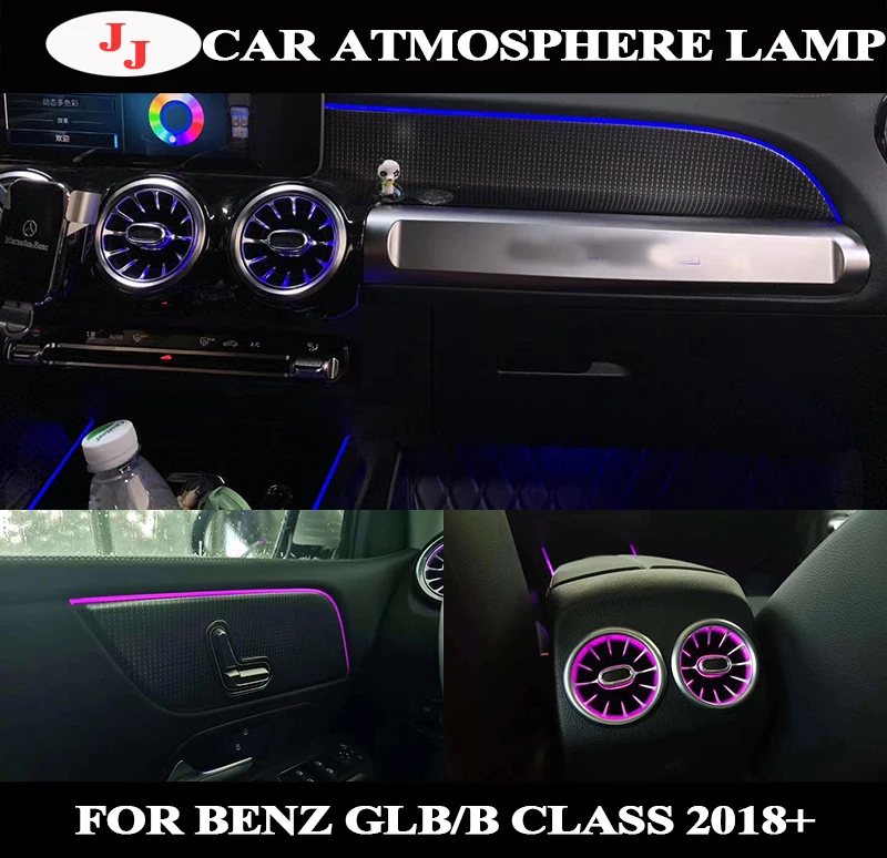 

For Mercede GLB class 64 color Inter door Ambient light Ambient Light Car Turbine outlet led Luminous cover Co-pilot led trim