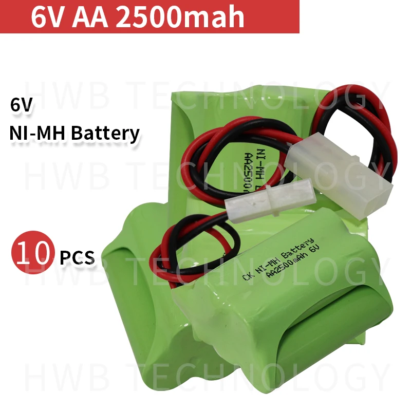 10 шт./лот KX Оригинальный Новый 6 в AA 1800 мАч Ni-MH перезаряжаемый аккумулятор с