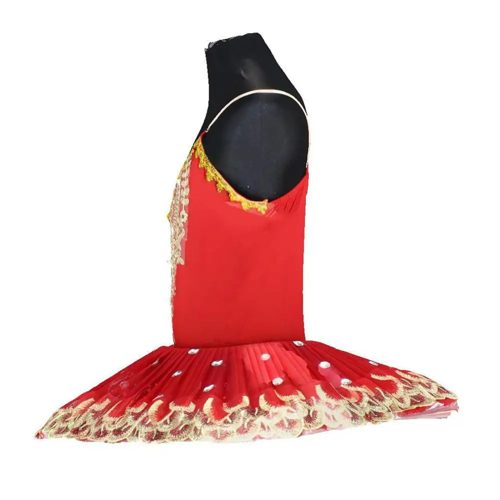 Профессиональная балетная пачка красного цвета для детей костюмы танца живота