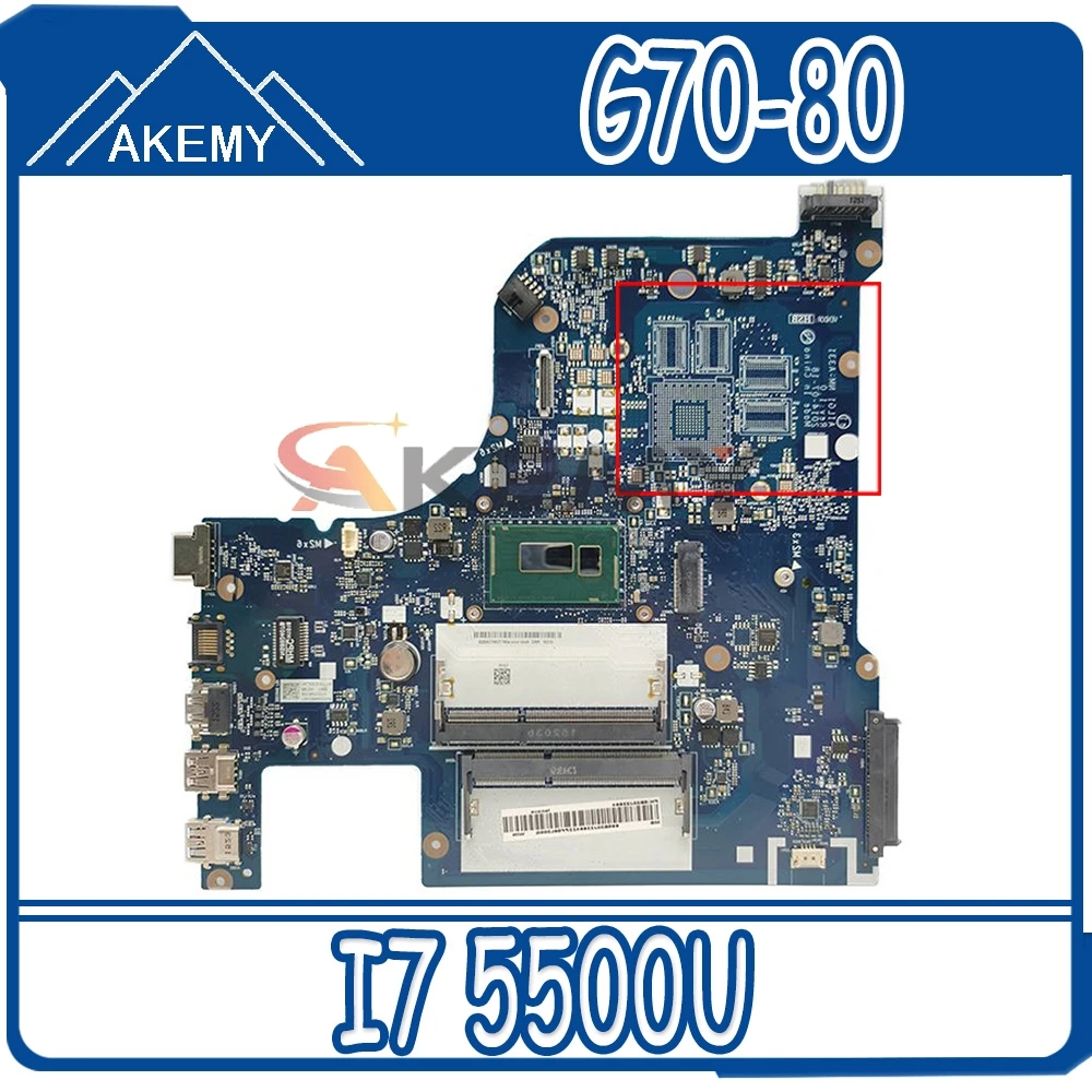 

NM-A331 For Lenovo G70-80 Z70-80 Z70-70 Laptop motherboard with CPU I7 5500U SR23W DDR3 100% Fully Tested