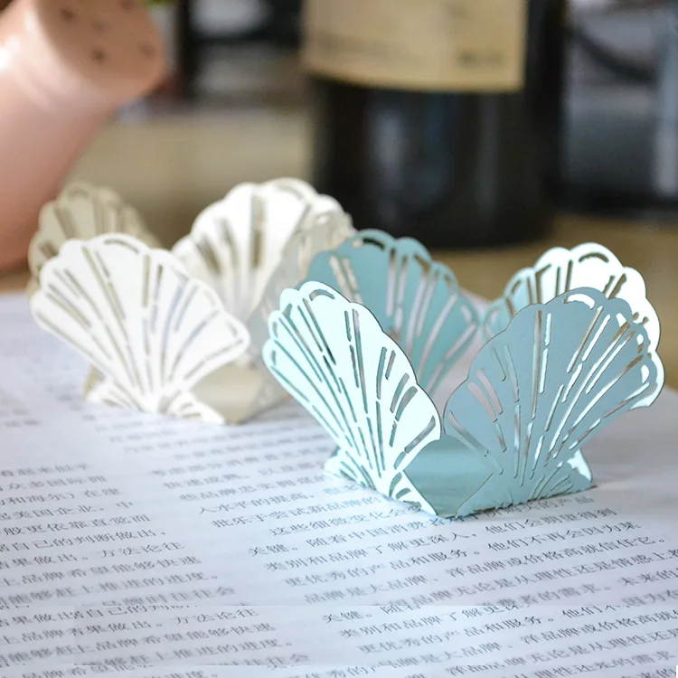 

100 pieces sea shell beach wedding party laser cut mini sweet wrappers