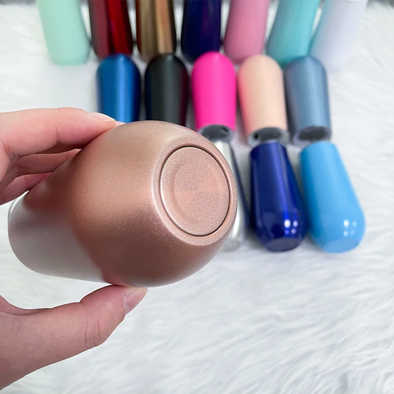 

6oz Wine Tumbler Champagne Beer With Lid Wine Glass Stemless Stainless Steel Thermos Insulated Mug Christmas Cup Party Gift