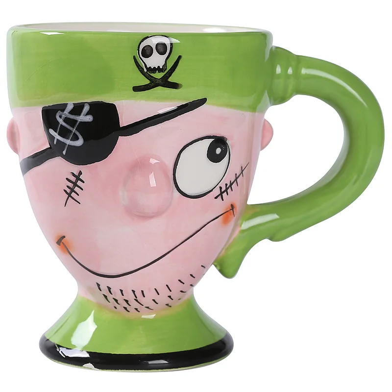 

Creative mug Pirate cartoon ceramic mug Office cup Household milk cup Cup for coffee Beer mug