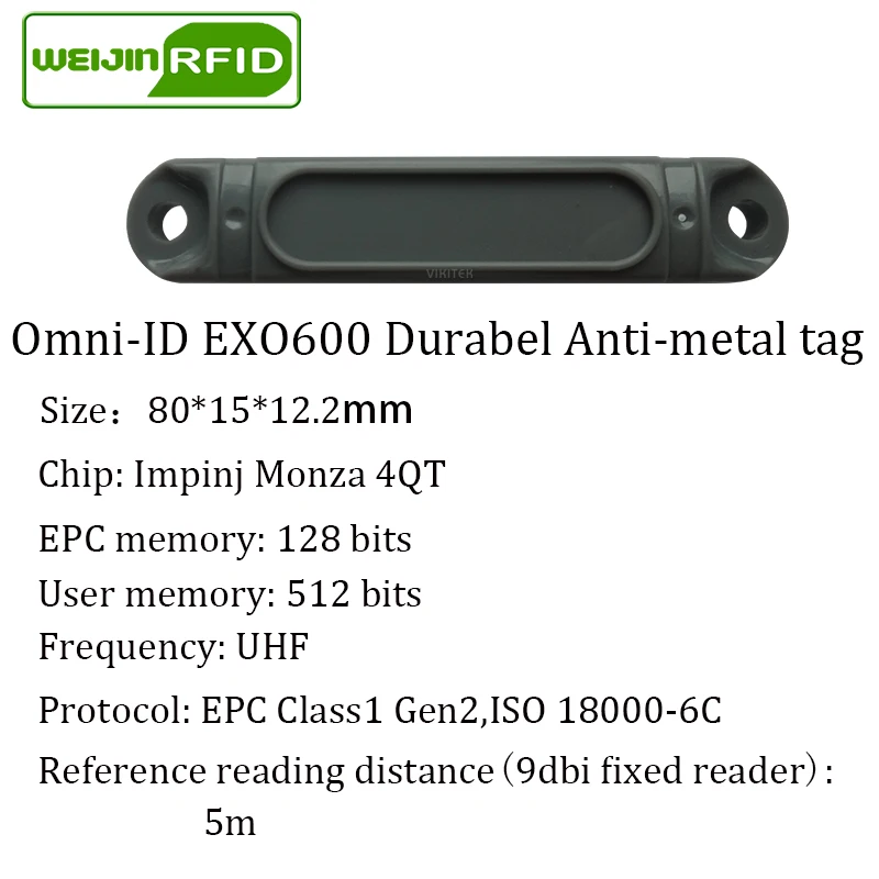 UHF RFID Метка omni ID EXO600 915 м 868 МГц Impinj Monza4QT 10 шт. Бесплатная доставка Прочная ABS смарт