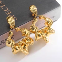 drop earrings pendant african earrings for women dubai gold plated copper big earrings fashion jewelry accessories for wedding