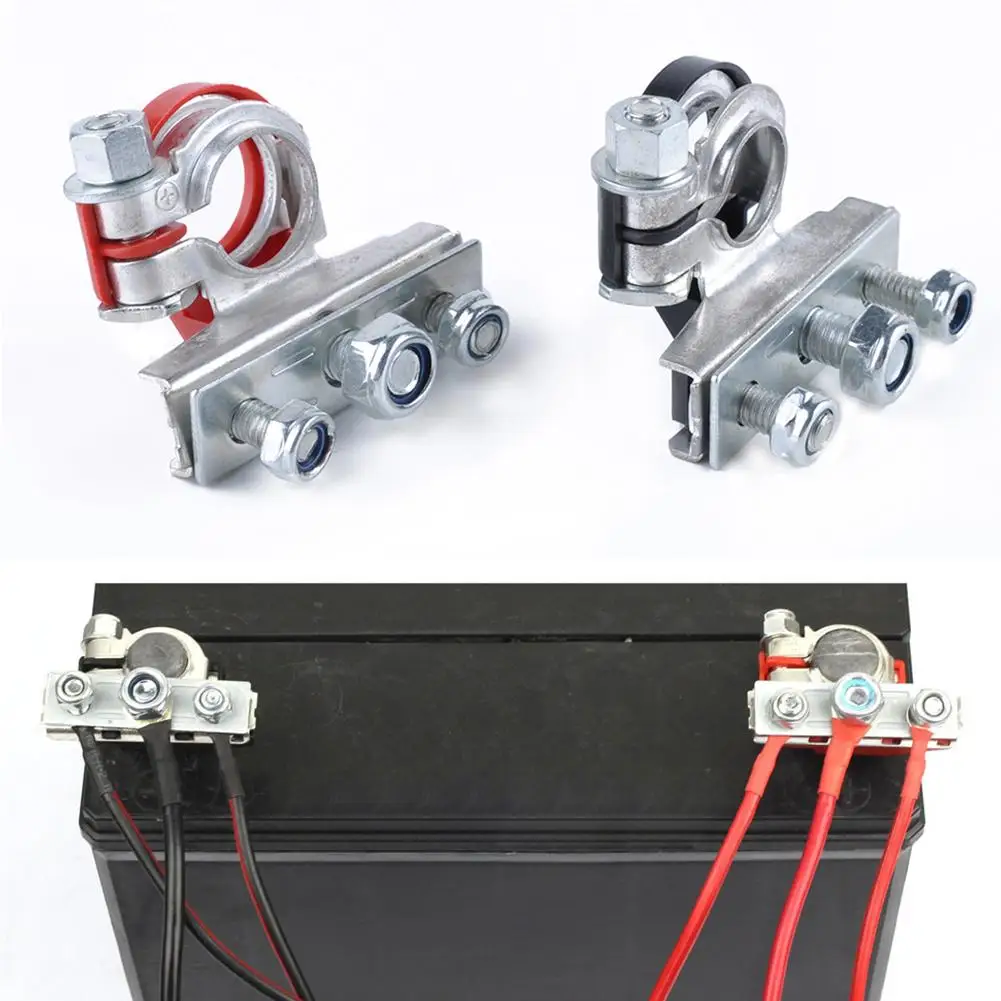

1 Pair 12V Automotive Car Top Post Battery Terminals Wire Cable Car Top Post Battery Clamp Terminal Connectors Car Accessories