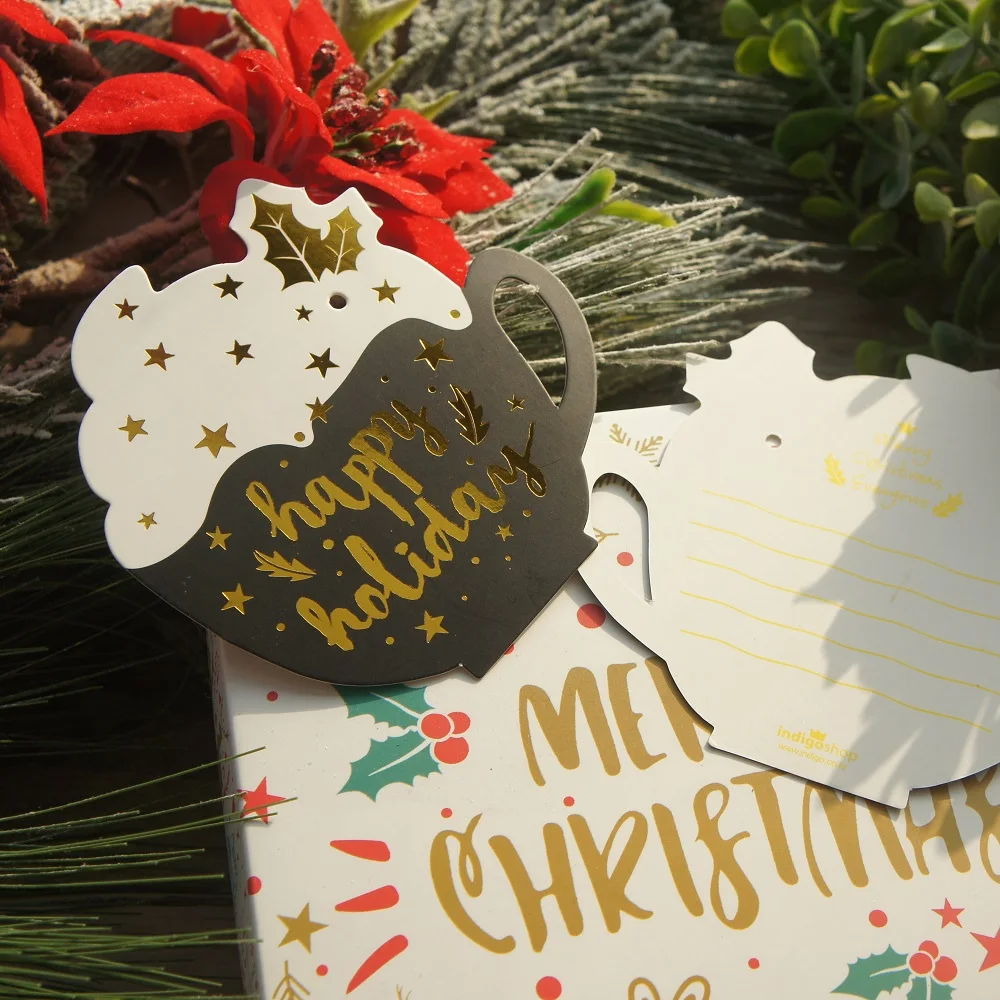 30 шт Рождество золото счастливый праздник пиво дизайн открытки подарок