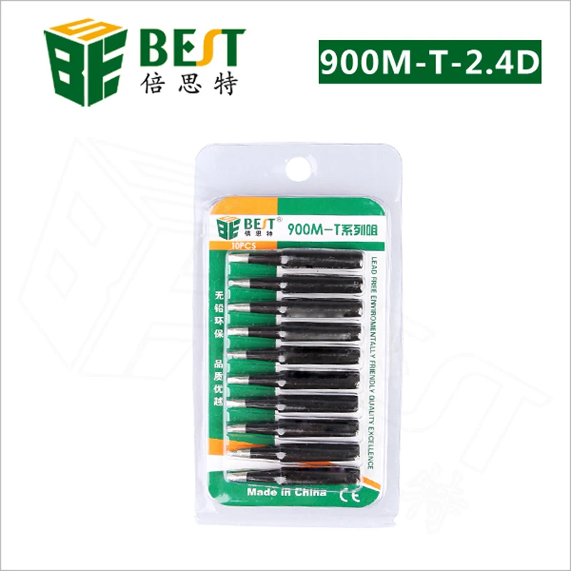 

Free shipping 10 pcs/lot 900M-T-2.4D heat resistant lead free soldering iron tip for Hakko 936