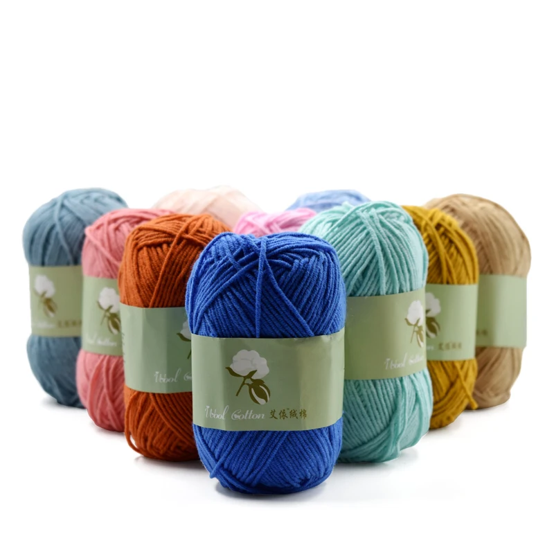 30 шт. пряжа для вязания 100% хлопок приятная кожи ручного трапециевидная нить
