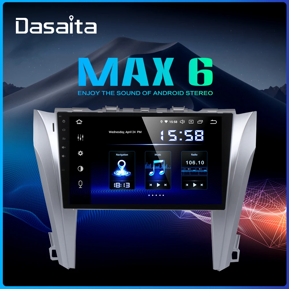 Dasaita 10," Автомобильный Android 9,0 Авторадио для Toyota Camry gps навигация 1080P видео стерео 64 Гб rom