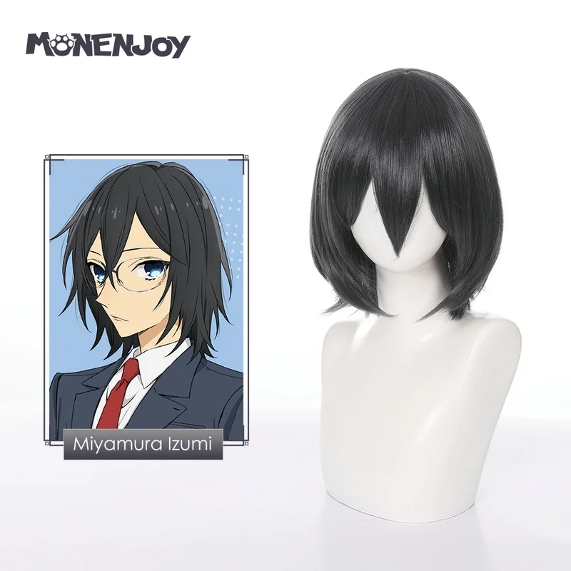 

Парик для косплея Monenjoy Hori San-Miyamura Kun Miyamura Izumi, черные короткие волосы