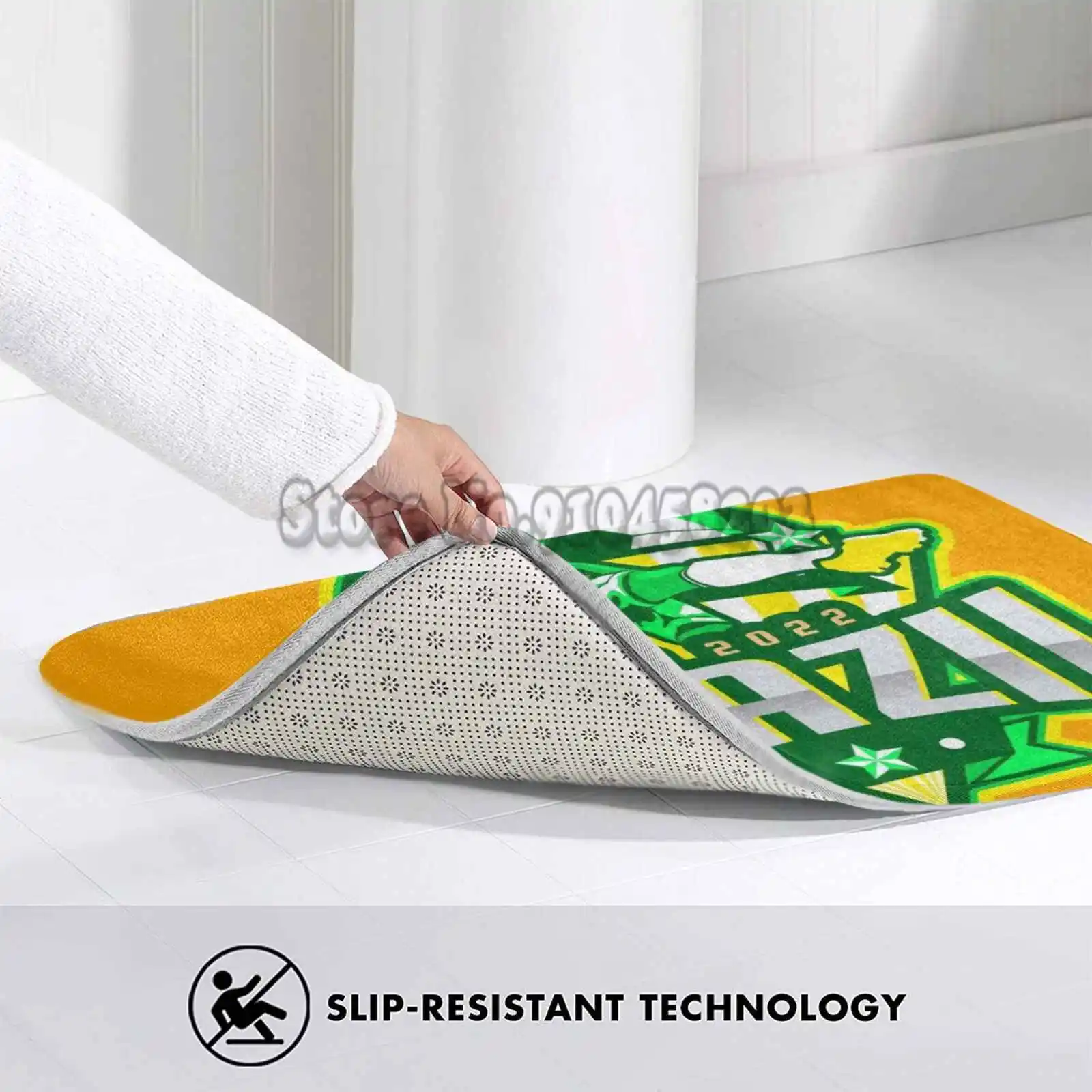 Бразильская ФИФА 2022 нескользящий коврик для ванной комнаты кухонный