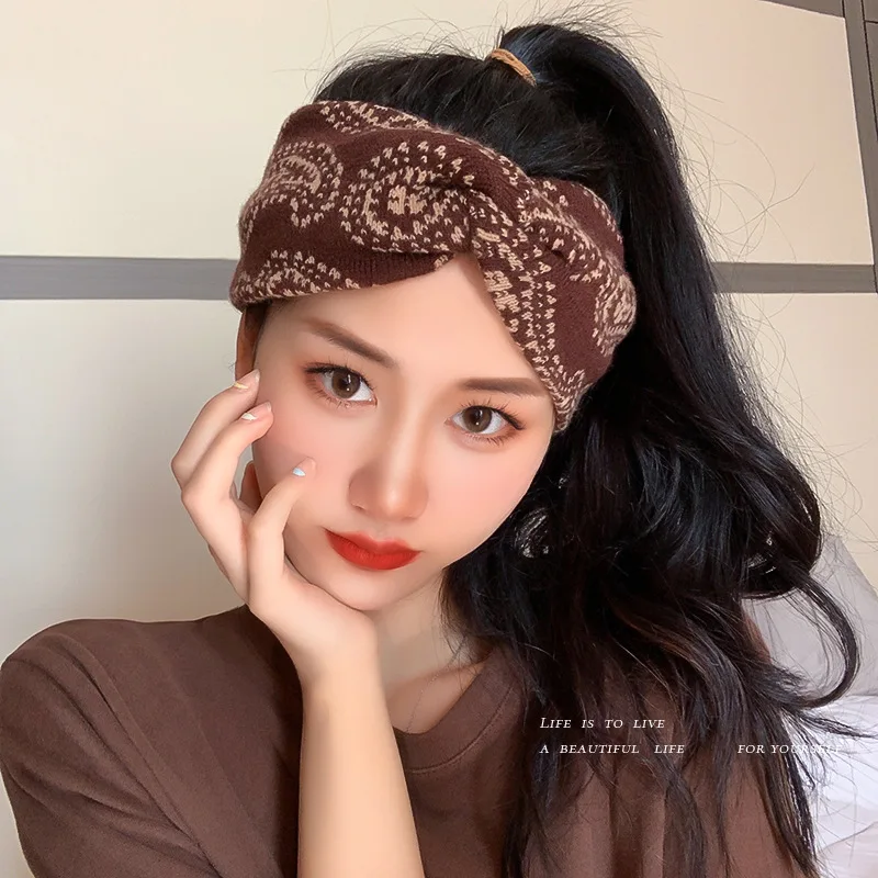 

Женская повязка на голову в богемном стиле, повязка на голову с перехлёстом, аксессуар для волос, 2021