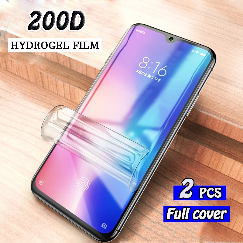 2 шт. 200D Гидрогелевая пленка для Xiaomi Mi 9T Pro A3 9 Lite 8 SE CC9 CC9E Защитная экрана не стекло |