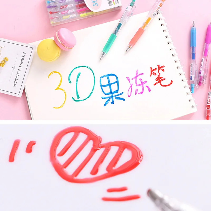 Популярная 3d гелевая ручка 6 шт./компл. конфетных цветов 1 0 мм цветные чернильные