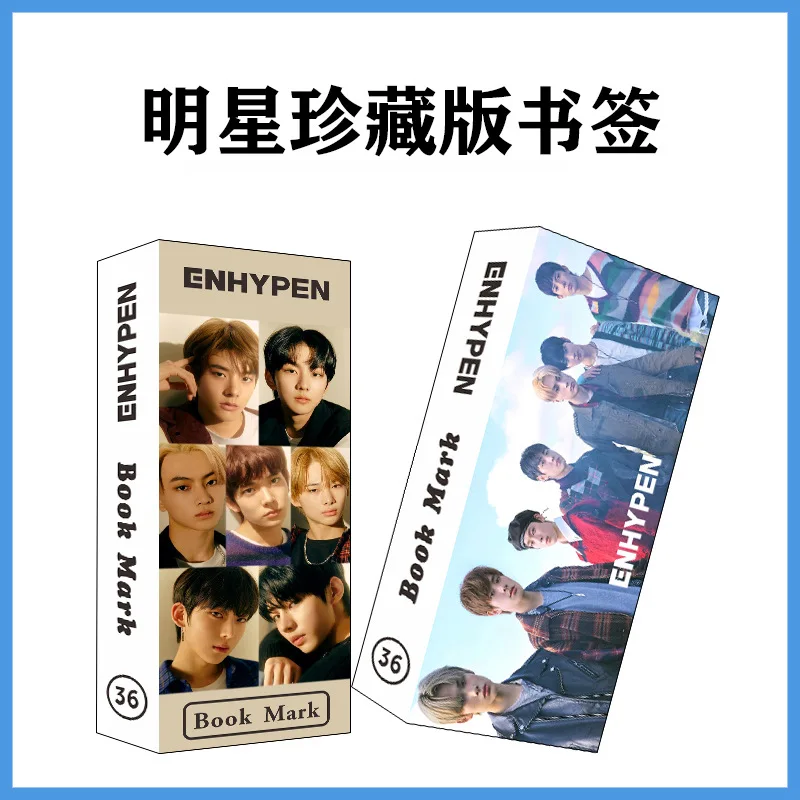 

KPOP ENHYPEN EXO двойной GOT7 TXT SEVENTEEN Straykids креативная звезда, закладка для студентов, подарочная бумага, закладка 36 листов/коробка