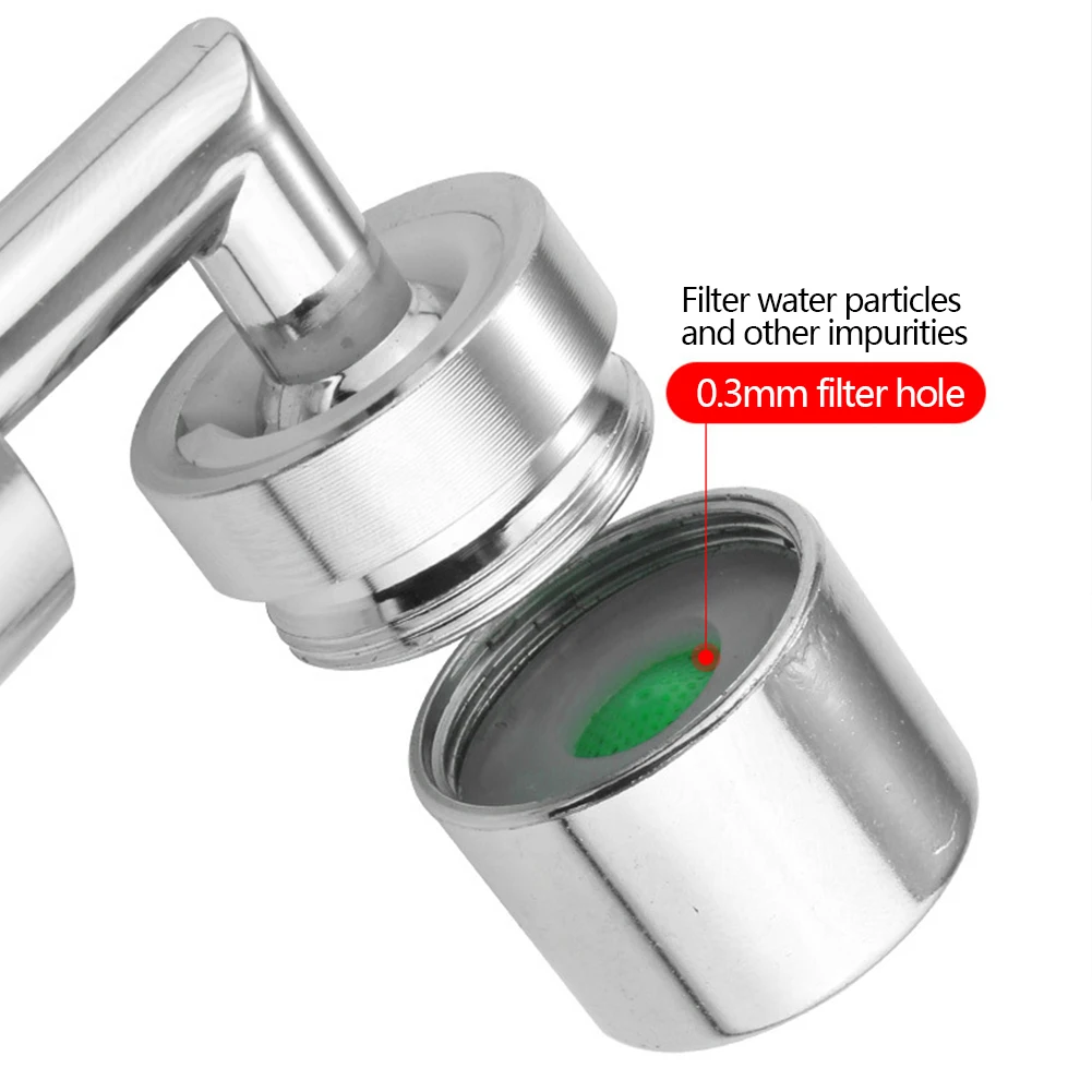 Универсальный поворотный аэратор для крана 720D брызгозащищенный водосберегающий