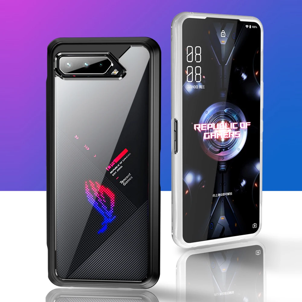Прозрачный акриловый чехол из поликарбоната бампер ТПУ для Asus ROG Phone 5 Pro Ultimate 5Pro
