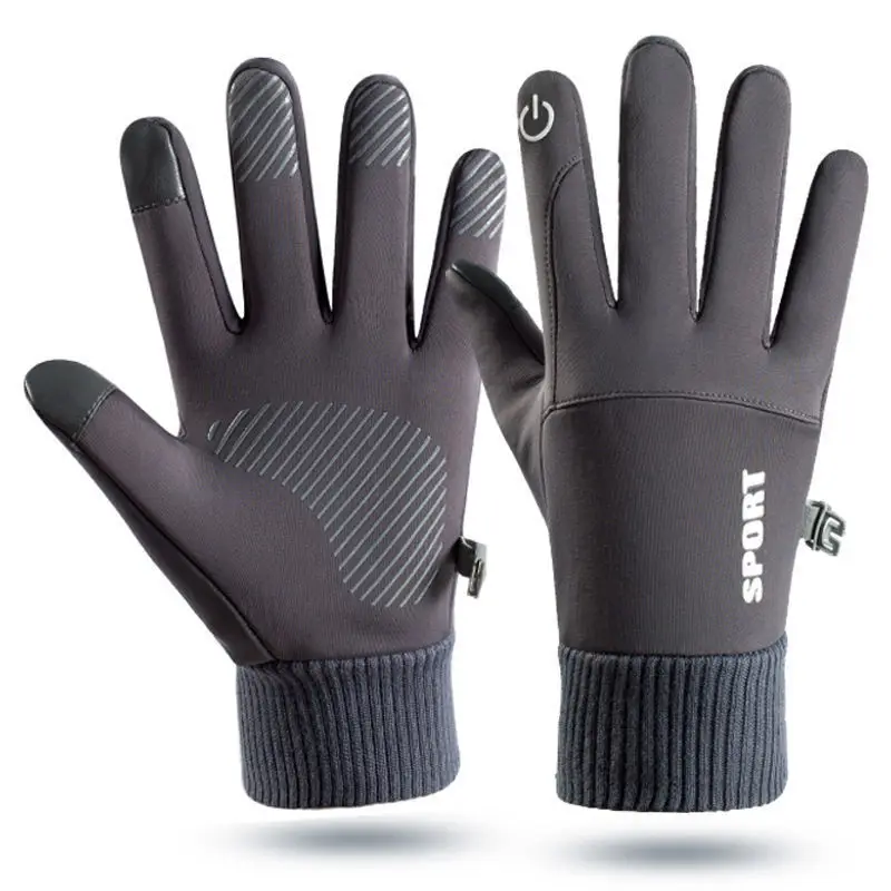 

Cycling Gloves Winter Warm Sports Outdoor Mountaineering Waterproof Wind Skid Skiing Touch Screen Men Women Bicycle Gloves