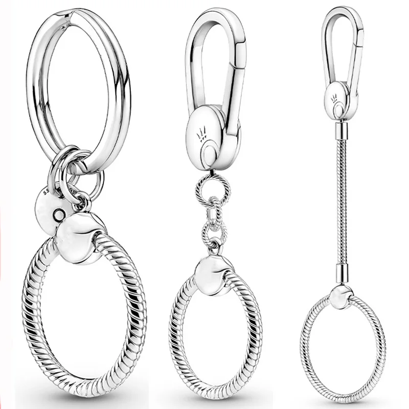 

Original Crown O Small & Medium Bag Holder Charm Key Ring Pendant Beads Jewelry Fit 925 Sterling Silver Charm Popular Bracelet