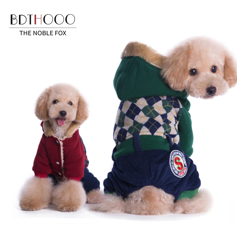 BDTHOOO 100% хлопок одежда для собак осень и зима новинка с подкладкой домашних