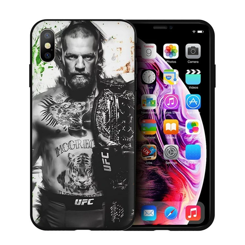 B9 Мягкий силиконовый чехол для телефона EWAU UFC Конор Макгрегор для iPhone 5 5S SE 6 6s 7 8 plus X XR XS 11 Pro Max - Цвет: B9