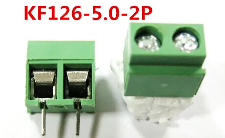 

100 шт KF126-5.0-2P KF126 2Pin 5,0 мм прямой контакт PCB винтовой клеммный блок ROHS