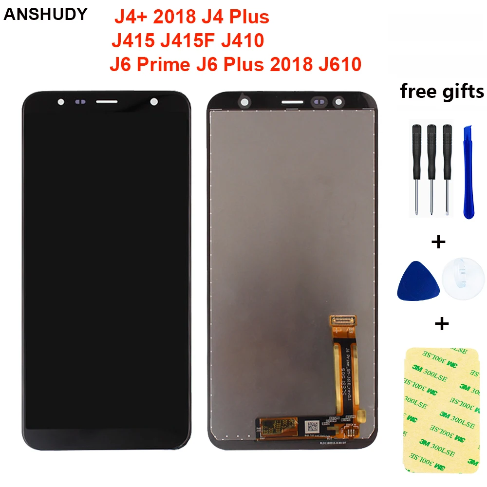 

For Samsung Galaxy J4+ 2018 J4 Plus J415 J415F J410 J6 Prime J6 Plus 2018 J610 LCD Display Touch Screen Sensor Replacement Parts