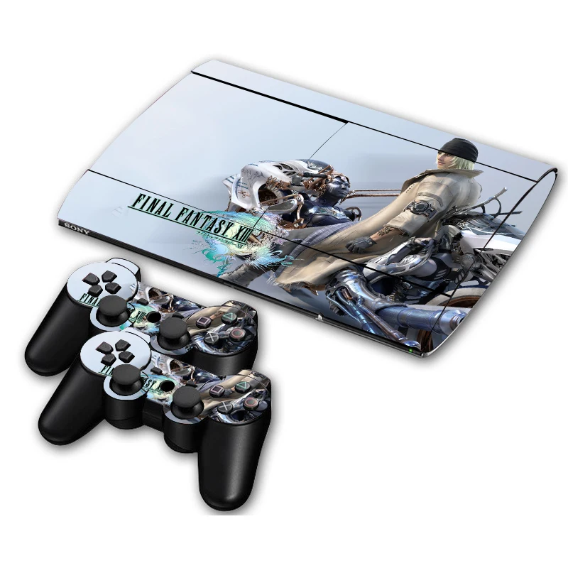 1 Наклейка для PS3 Slim Playstation 3 игровая консоль Skin Slim+ 2 шт скины для PS3 Slim контроллеры аксессуары - Цвет: 1