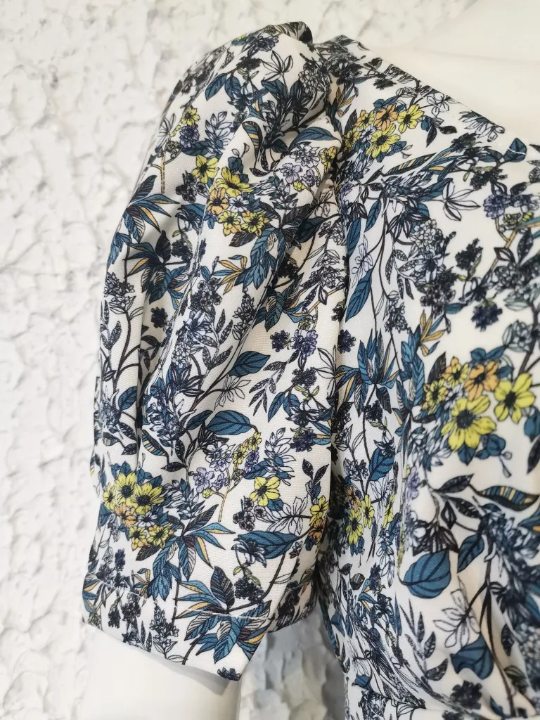 

Floral Print V Neck Mini Summer Dress Women Boho Short Puff Sleeve Dress 2021 Female A Line Casual Beach Holiday Party Sundress