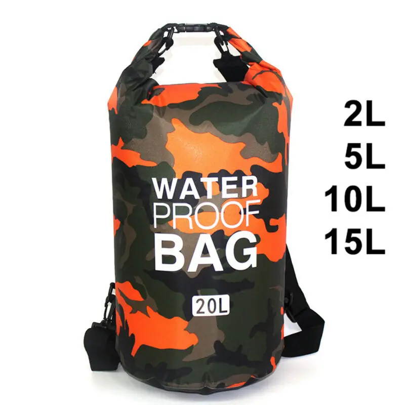 

US 15L Waterproof Dry Bag Canoe Kayak Boating Camping Swimming Hiking Sack Bag A
