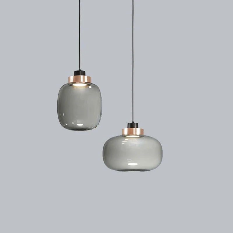 

Скандинавская маленькая люстра E27, стеклянная креативная декоративная лампа для спальни, прикроватного столика, ресторана, бара, кабинета