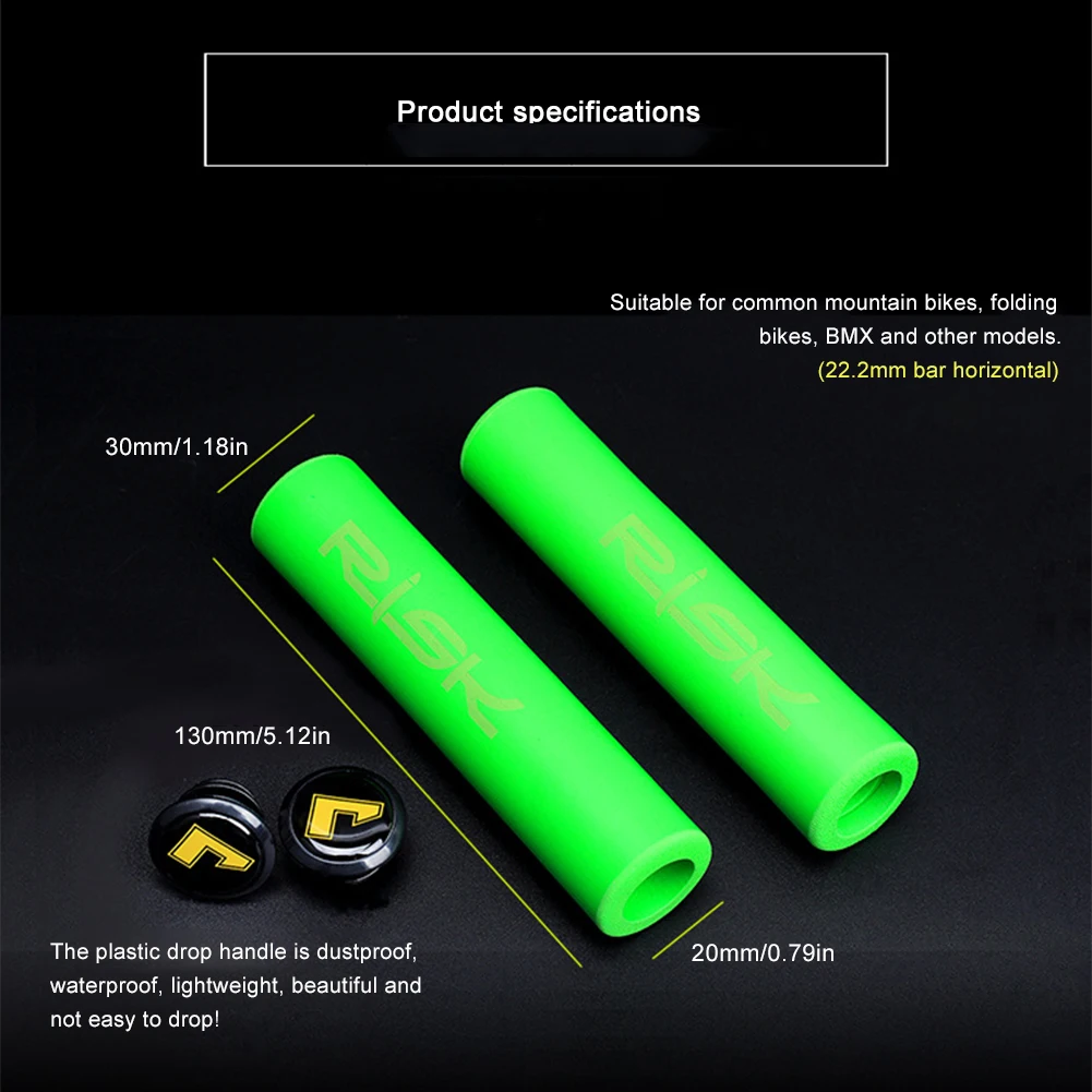 

1 Pair Silicone Bike Grip Ultra-Light Anti-Slip Shockproof Detachable Bicycle Handles for Comfortable Cycling