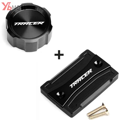 Front and Rear Black Для Yamaha TRACER 900 700 GT 900GT TRACER MT09 MT07 MT 09 MT 07 передний и задний тормозной цилиндр для жидкости главный резервуар Крышка крышки - Цвет: Front and Rear Black