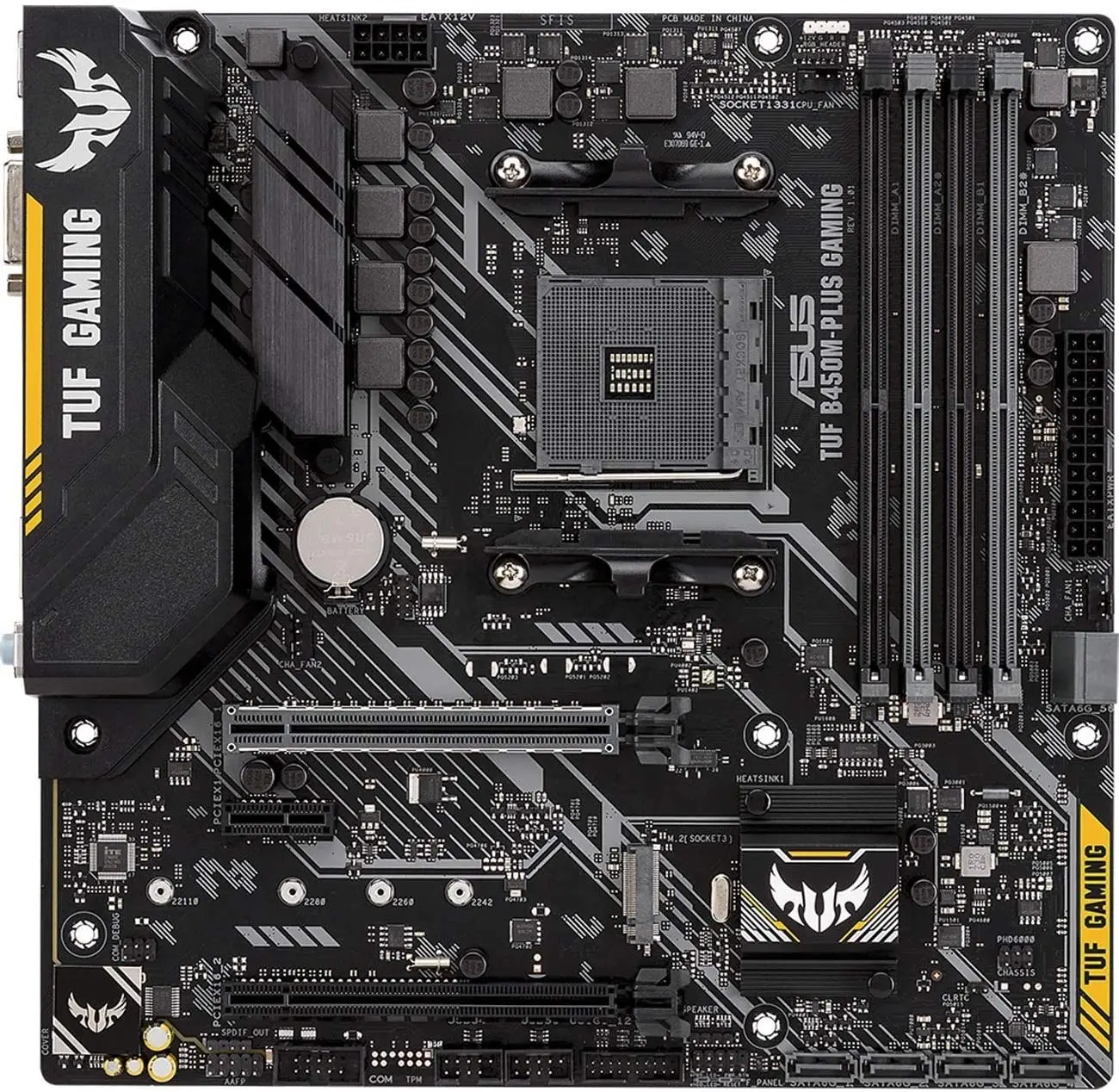 Б/у игровая Материнская плата Asus TUF B450M PLUS AMD Ryzen 2 AM4 DDR4 HDMI DVI D M.2 mATX|Материнские