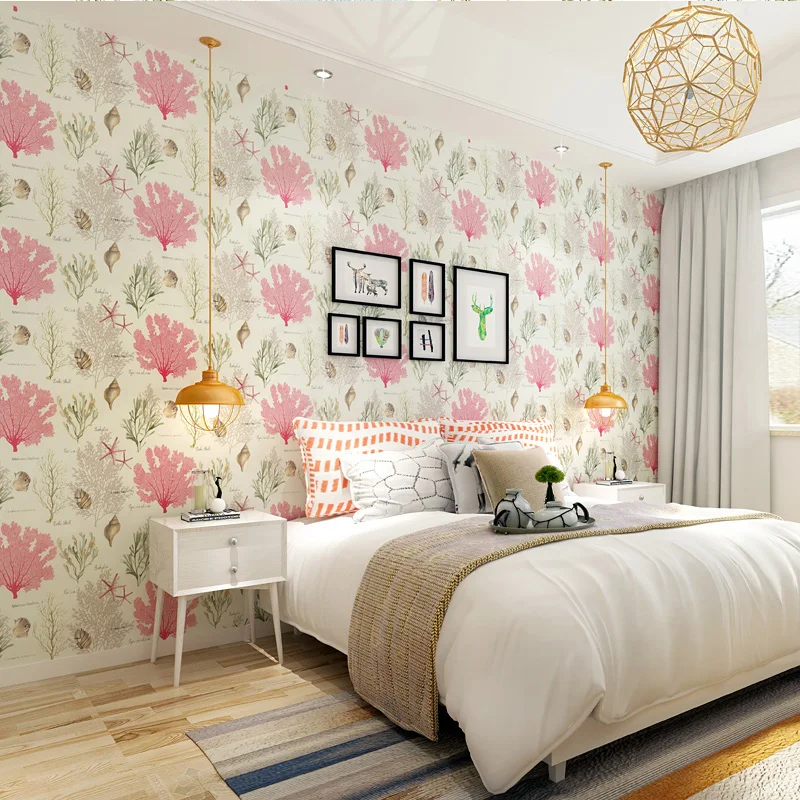 Обои хорошего качества в средиземноморском стиле с морскими водорослями